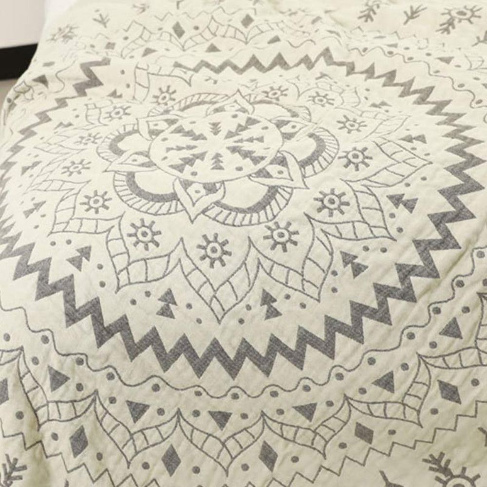 Mandala Kunstmuster Wendbare Baumwoll-Decke