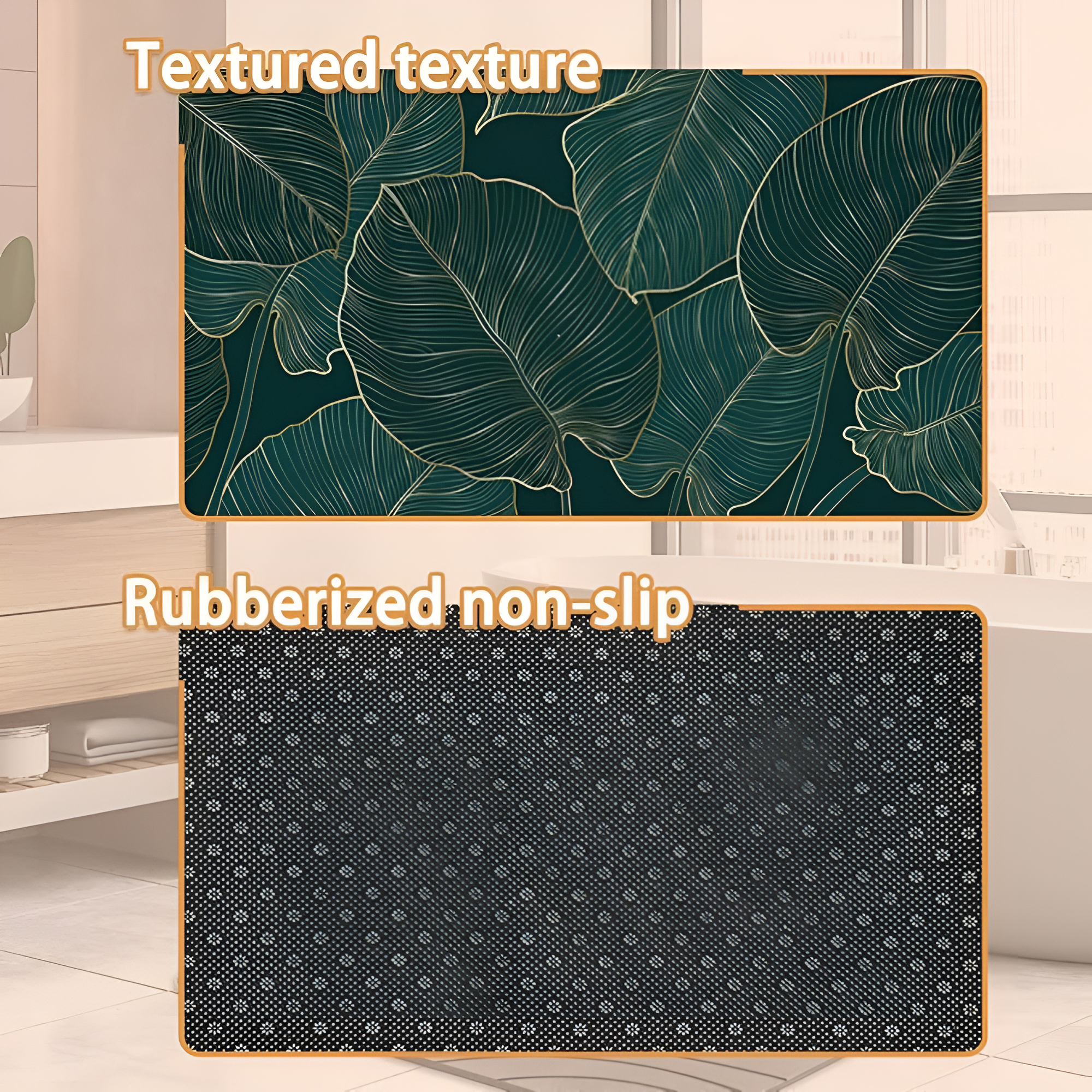 Goldene lineare Blatt-Türmatte