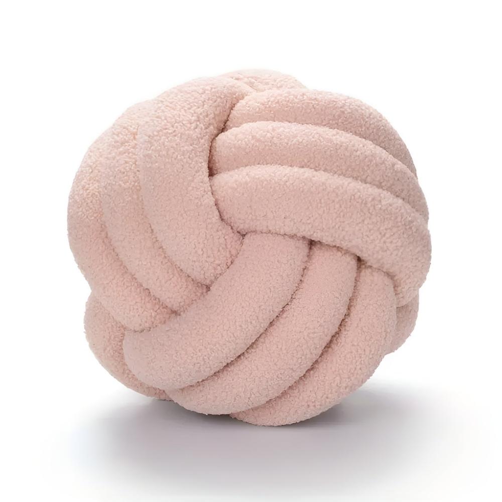 Geknotetes Bouclé-Kissen