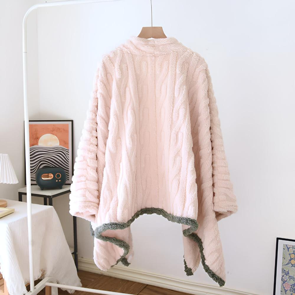 Bestickter Warmer Fleece-Schal-Wickel