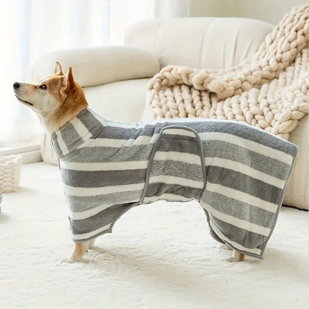 Peignoir serviette de séchage doux pour chien