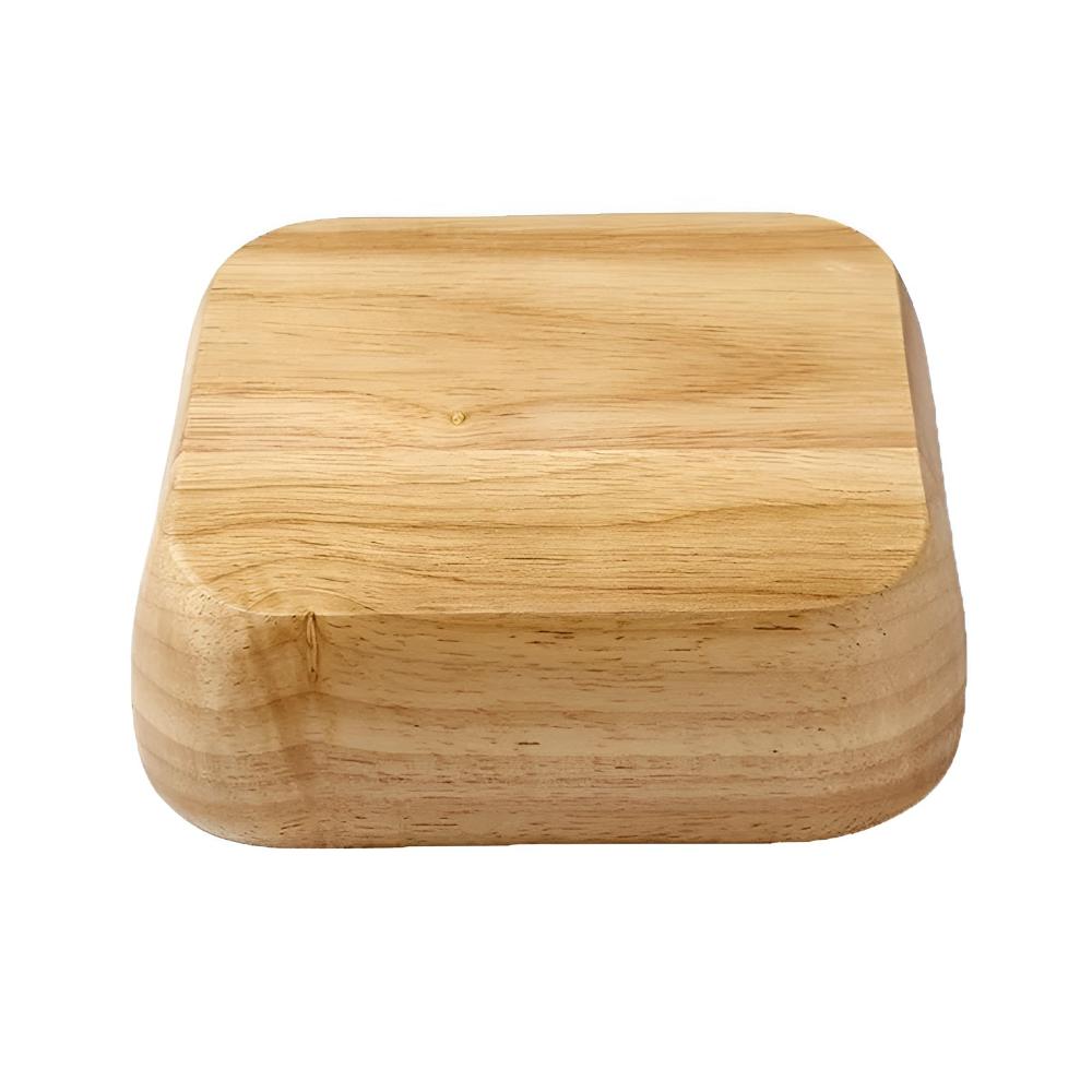 Natürliche Holzschale, quadratisch