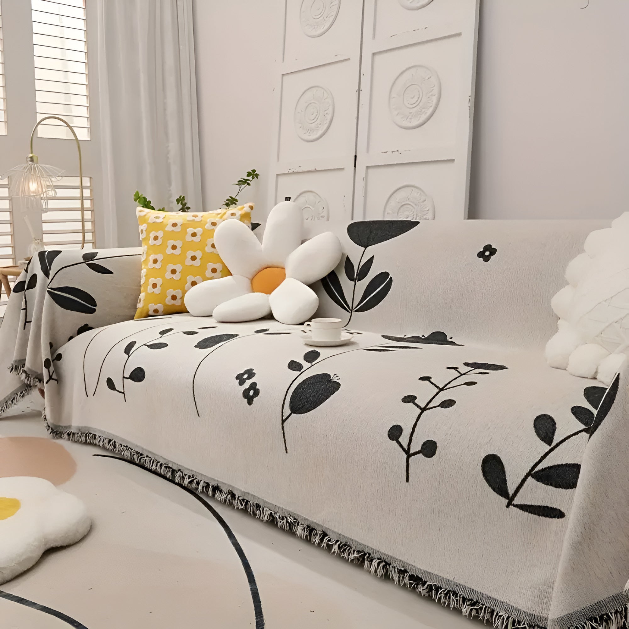 Moderner Bloom Wendbarer Sofabezug