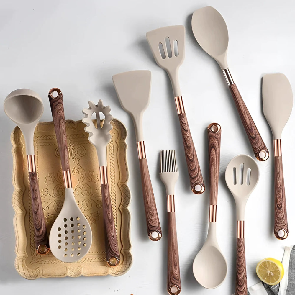 Utensilios de Cocina Luxe de Silicona | Set de 10 piezas
