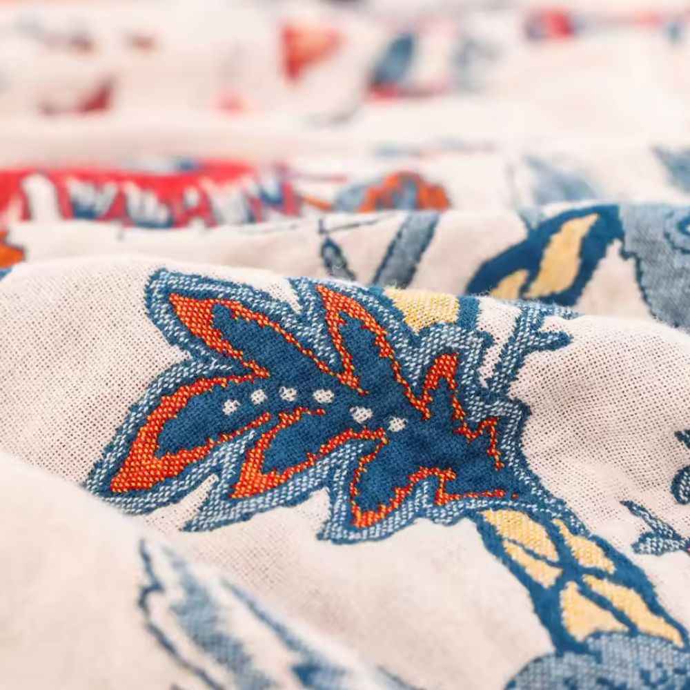 Retro Botanica Bliss Baumwoll-Decke