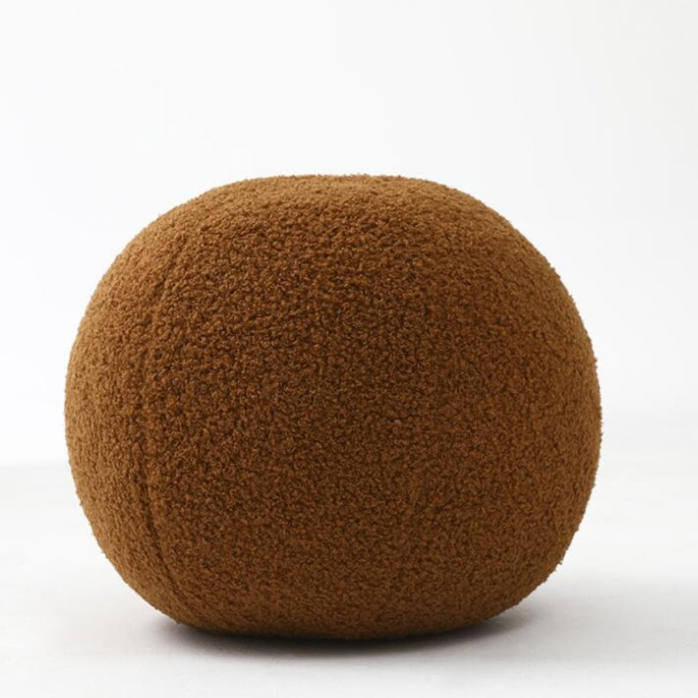 Weiches Kugelförmiges Bouclé-Kissen