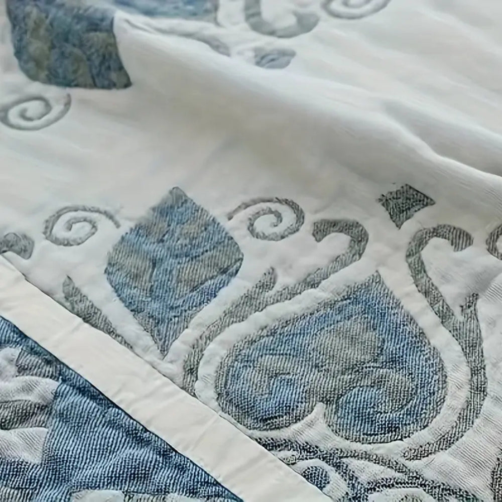 Manta de Algodón Lunara Floral Comfort