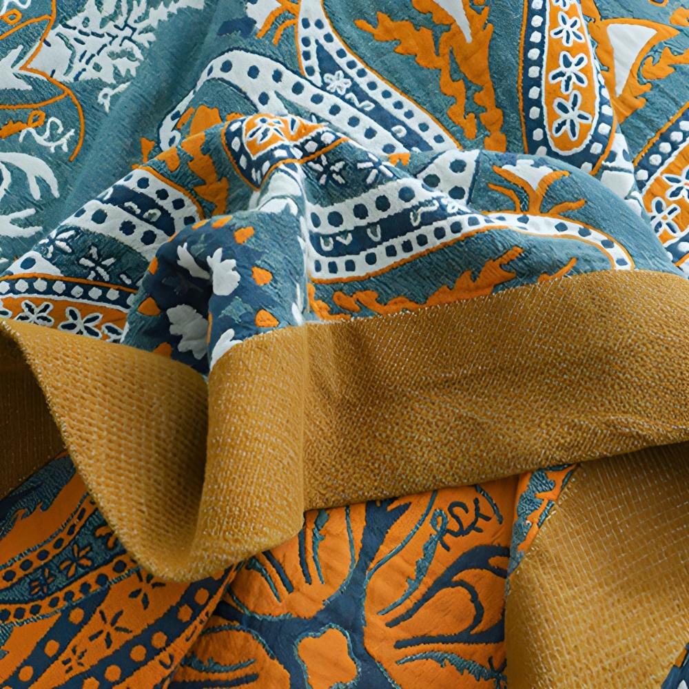 Boho Bloom Wendbare Weiche Steppdecke