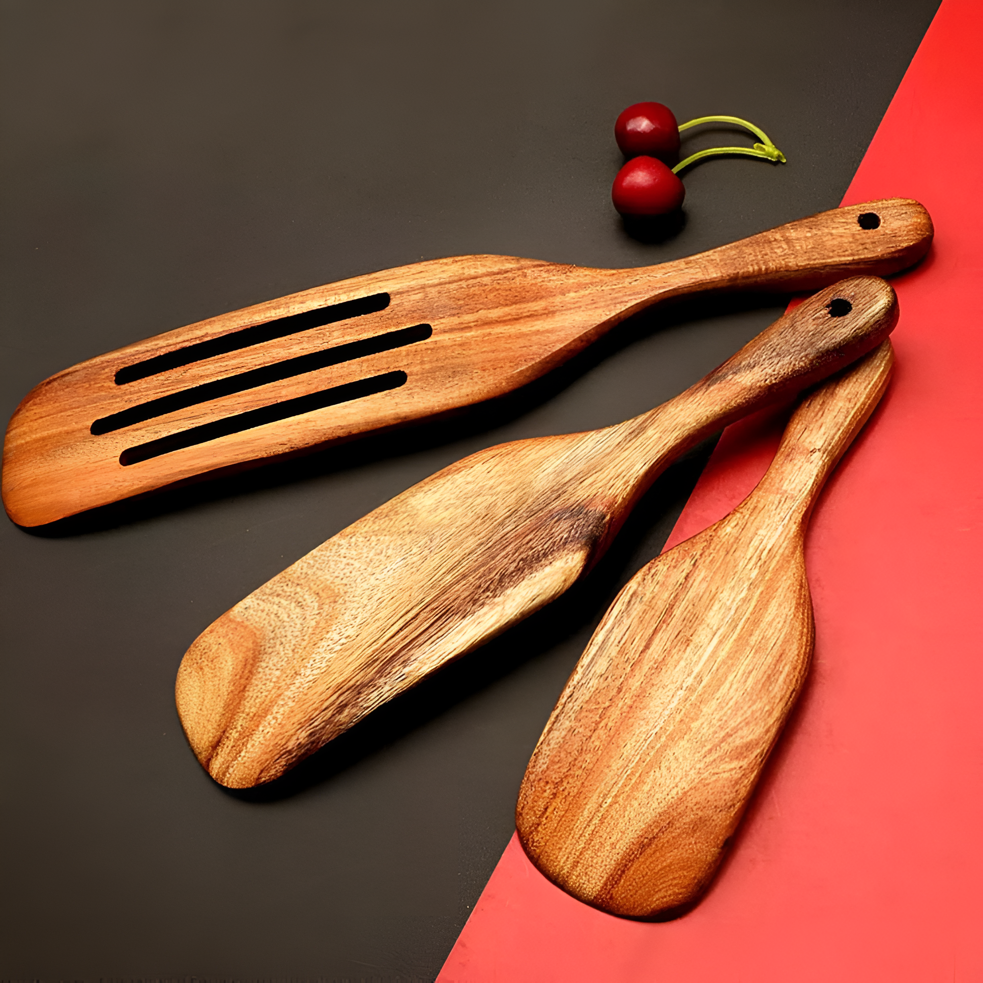 Antihaft Holz Spatel Set
