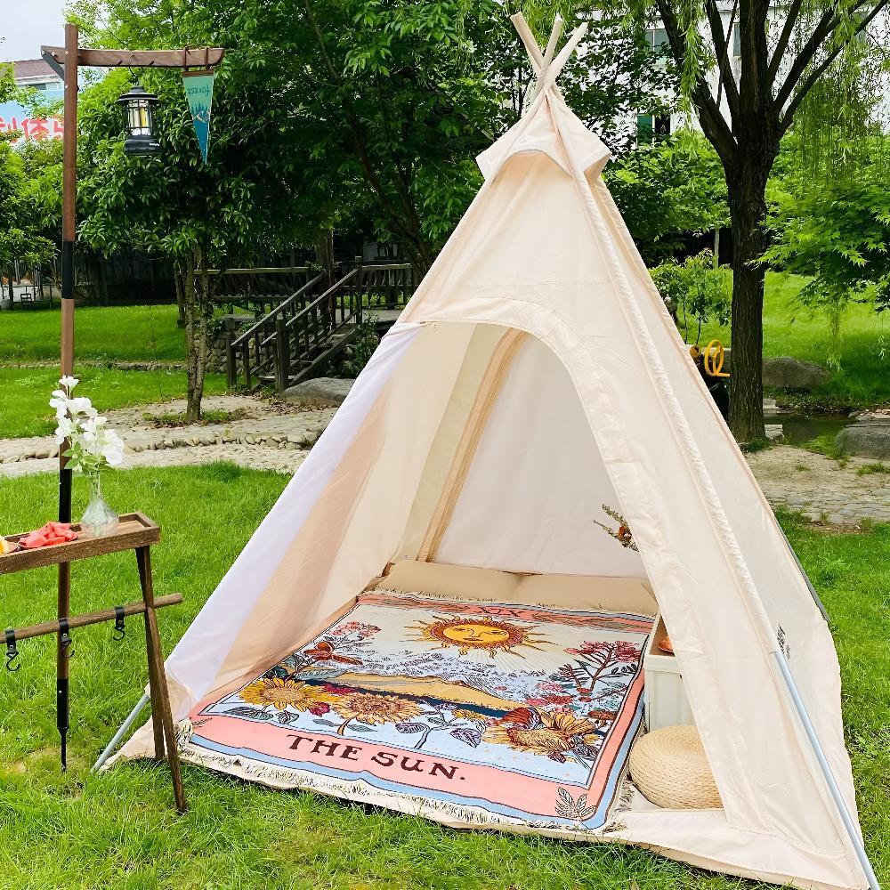 Boho Sonne Wandteppich-Decke