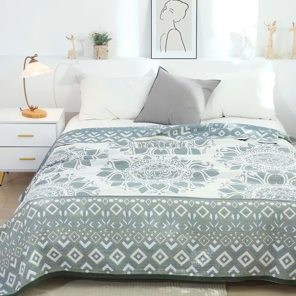 Manta de Algodón Lunara Floral Comfort