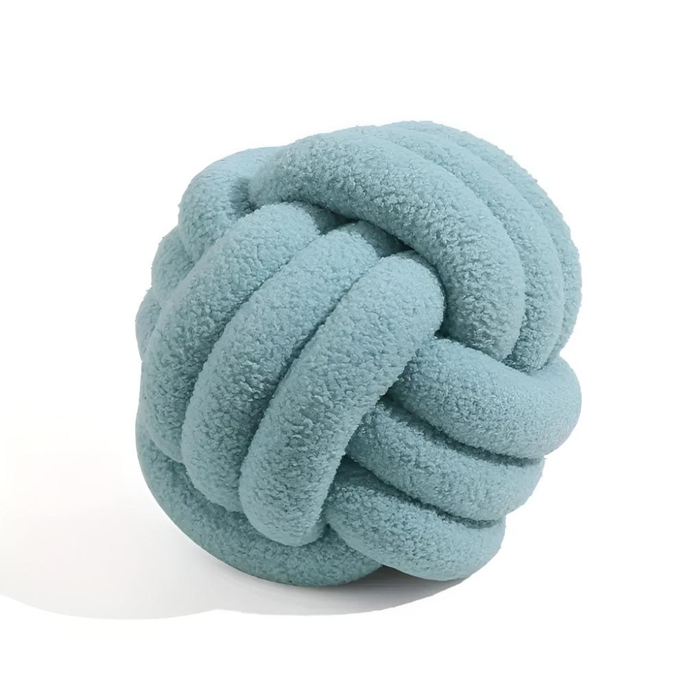 Geknotetes Bouclé-Kissen