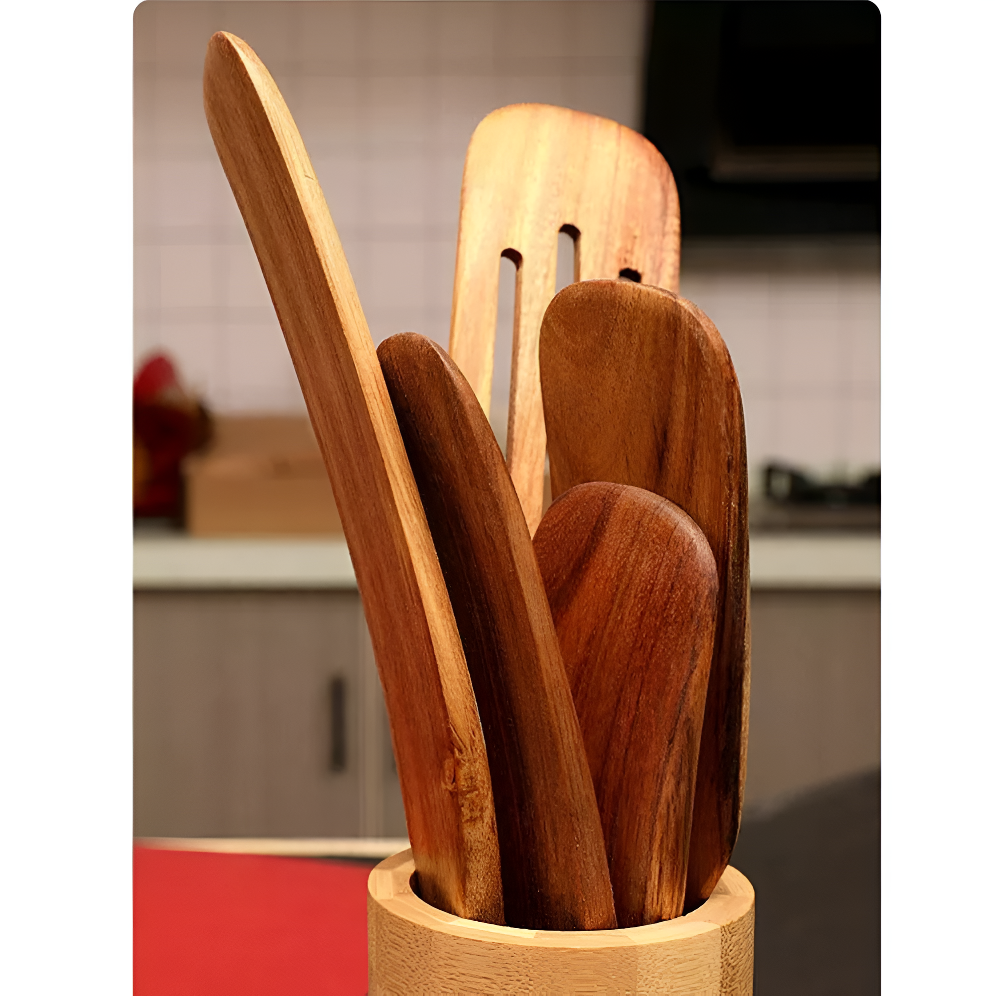 Antihaft Holz Spatel Set