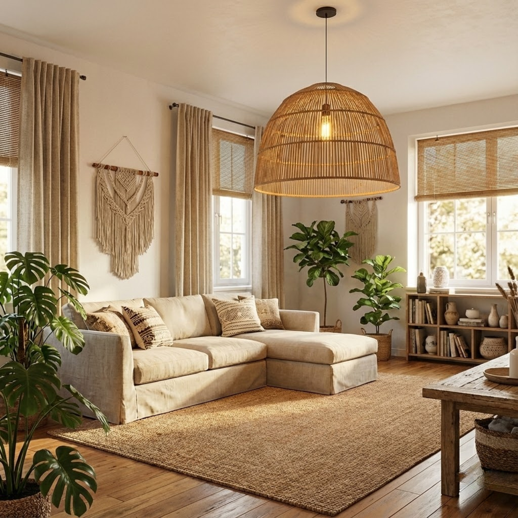 Natural Rattan Pendant lamp for Home Décor