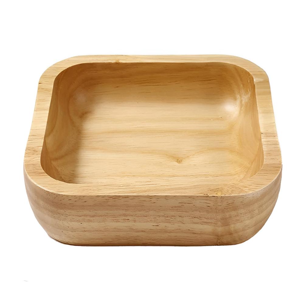 Natürliche Holzschale, quadratisch