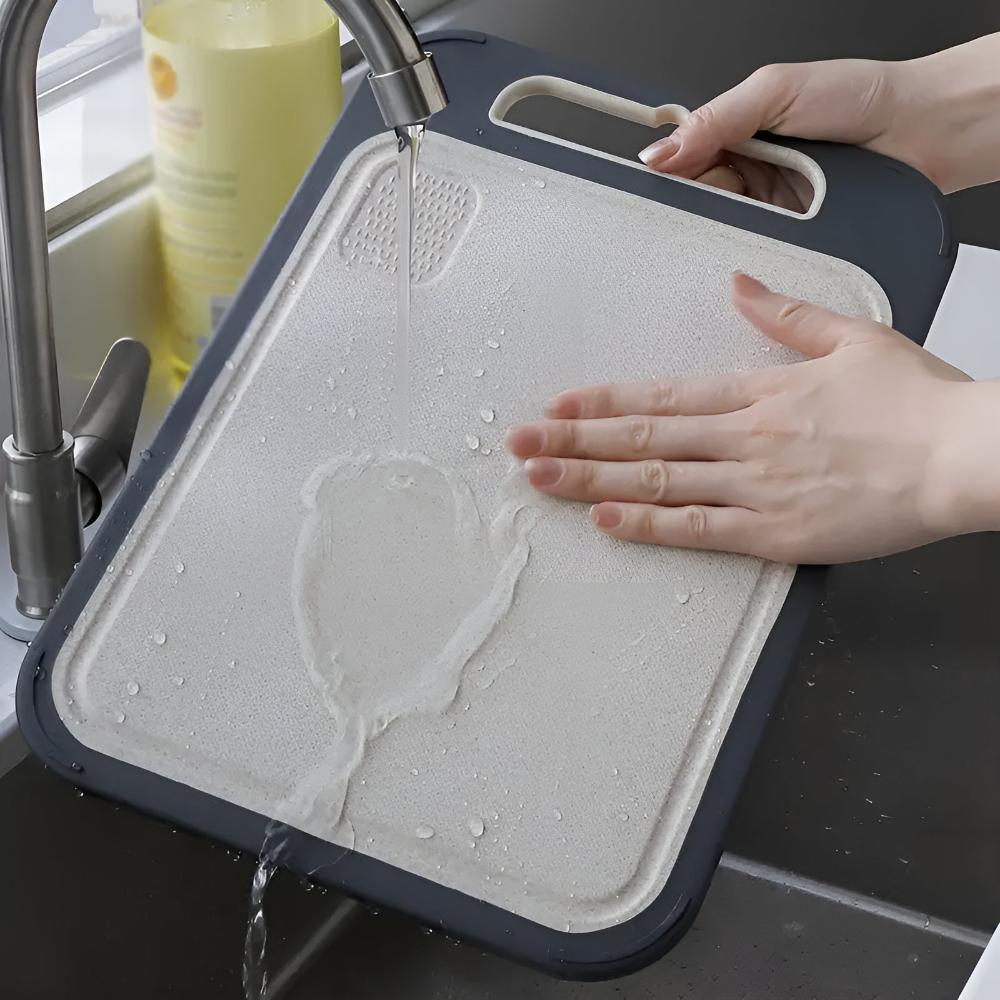 Wendbares Edelstahl Schneidebrett