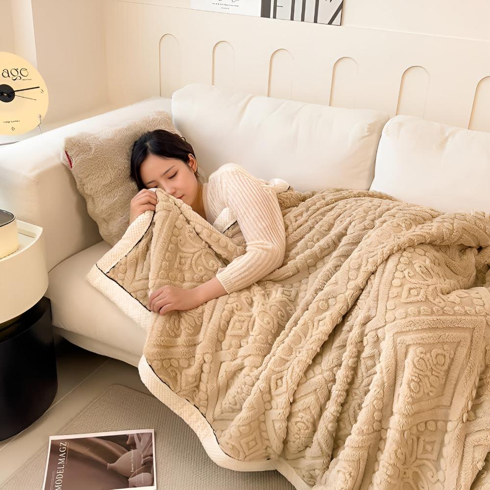 Samt Mandala Sherpa-Decke