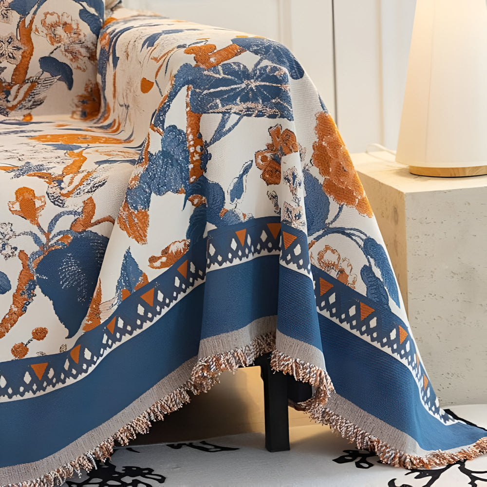 Funda de sofá jacquard Autumn Vines