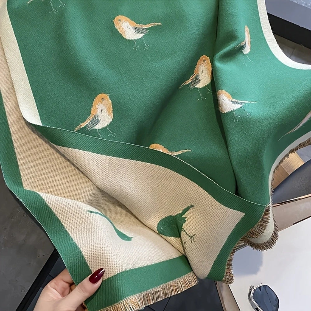 Aviary Atmungsaktiver Vogel-Jacquard-Schal