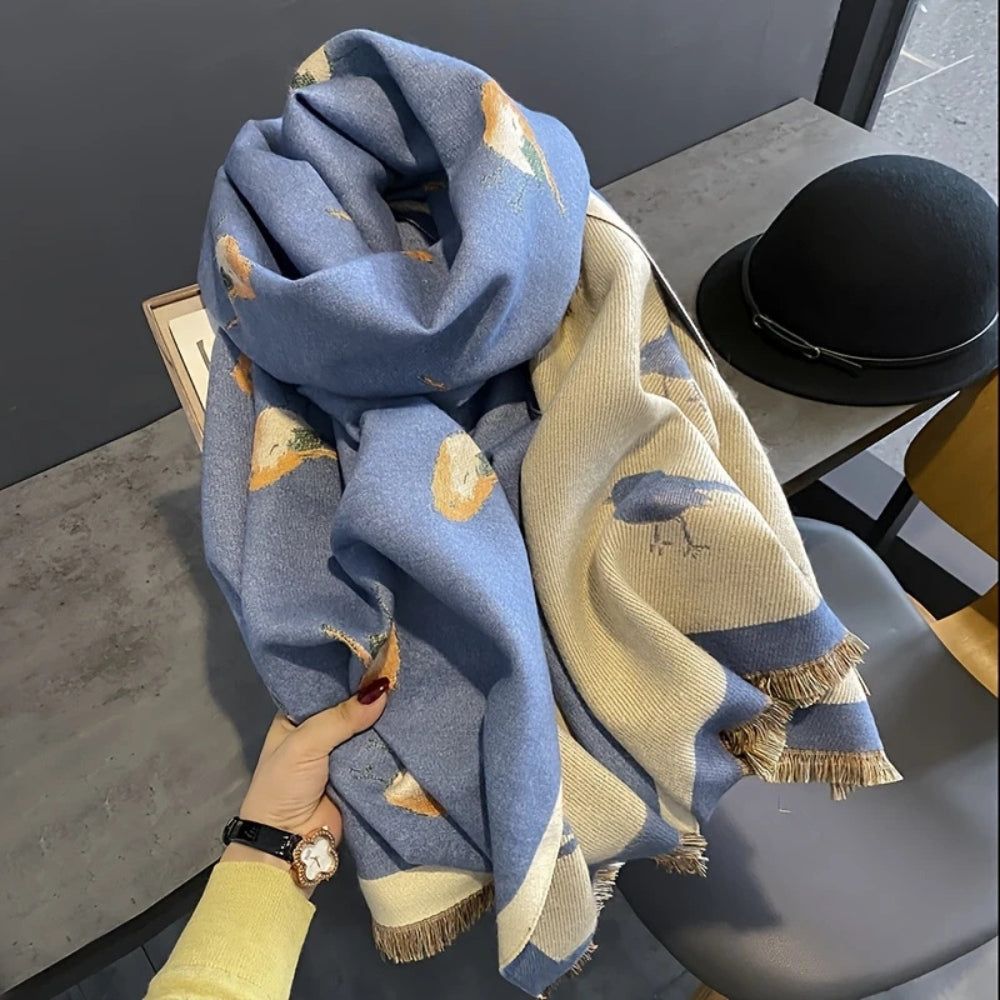 Aviary Atmungsaktiver Vogel-Jacquard-Schal