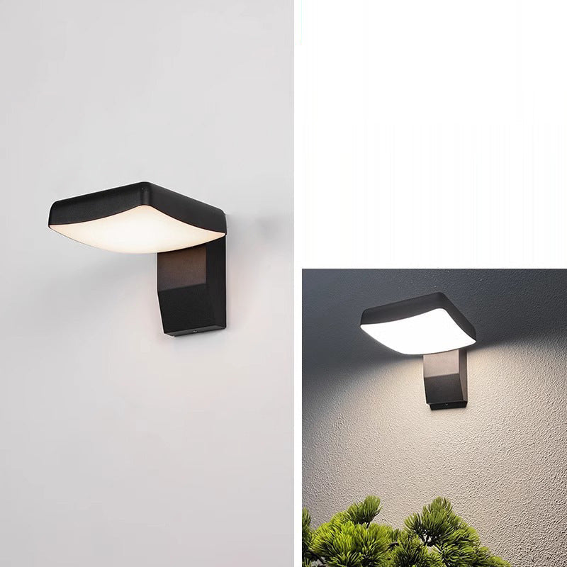 Modern Minimalist Waterproof Rotatable Aluminum PC Square Round LED Wall Sconce Lamp For Outdoor Patio