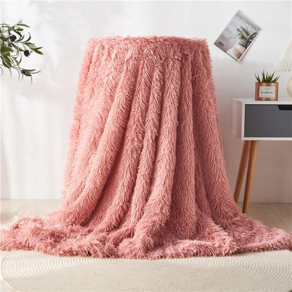 Flauschige Kunstfell Decke