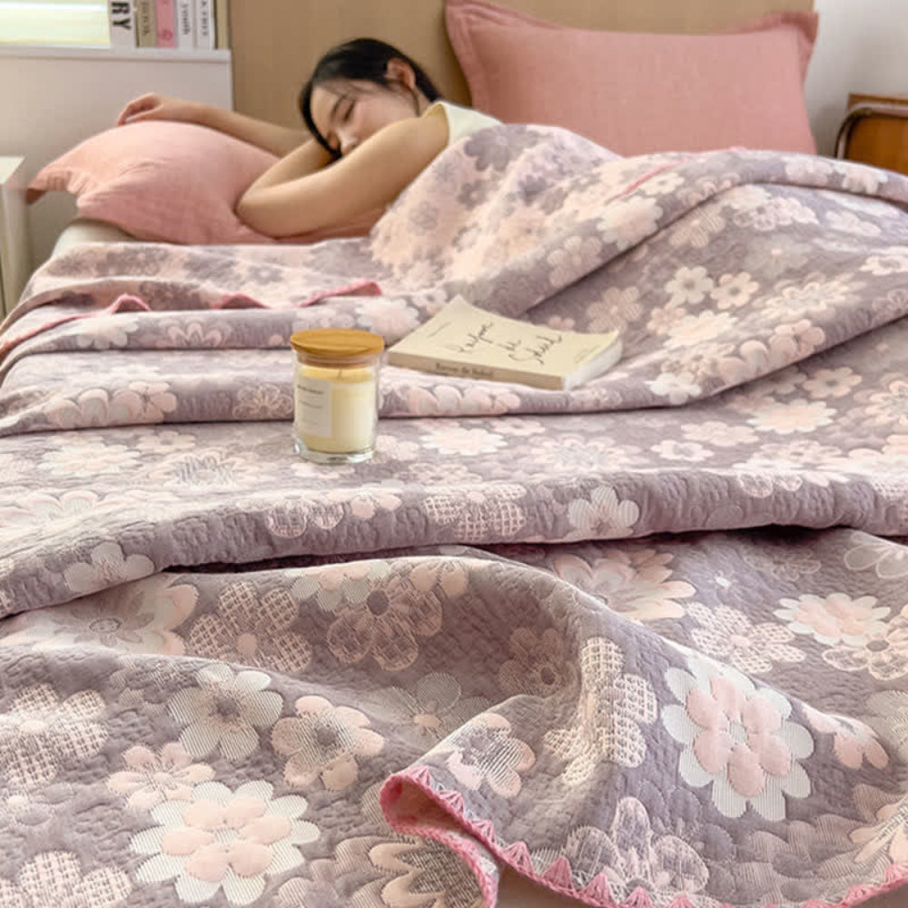 Bavlněná mušelínová deka Reverie Floral