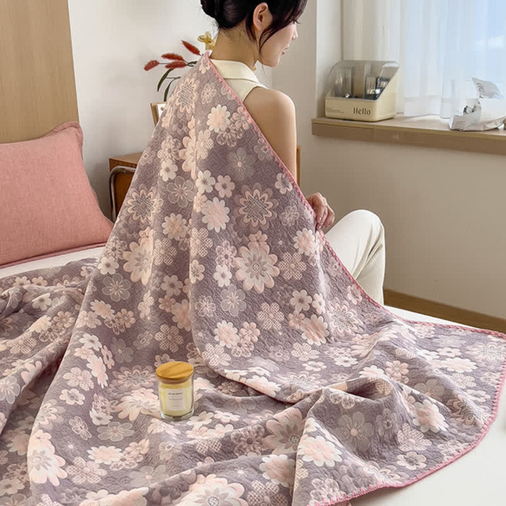 Bavlněná mušelínová deka Reverie Floral