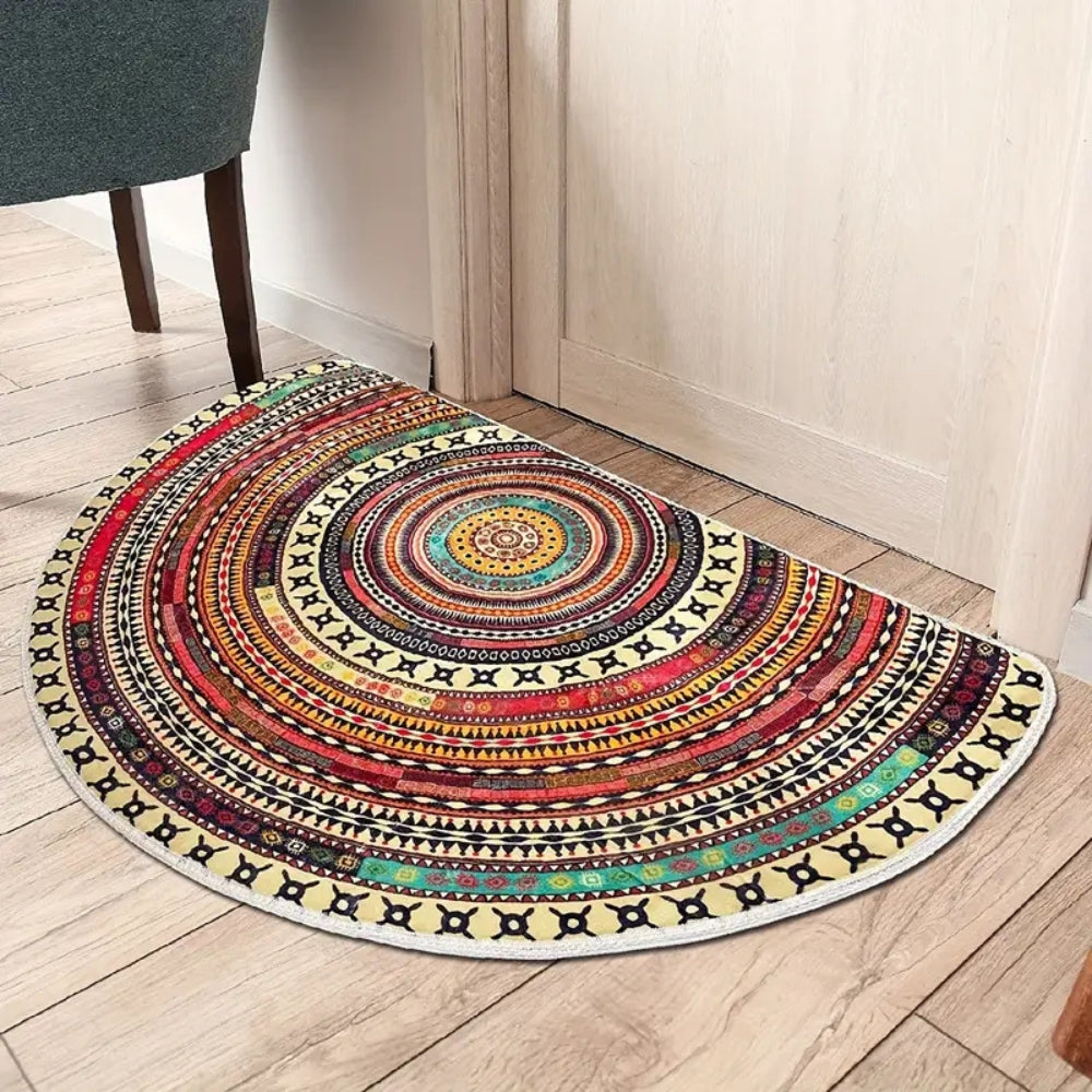 Bohemian Halbkreis Mandala-Teppich