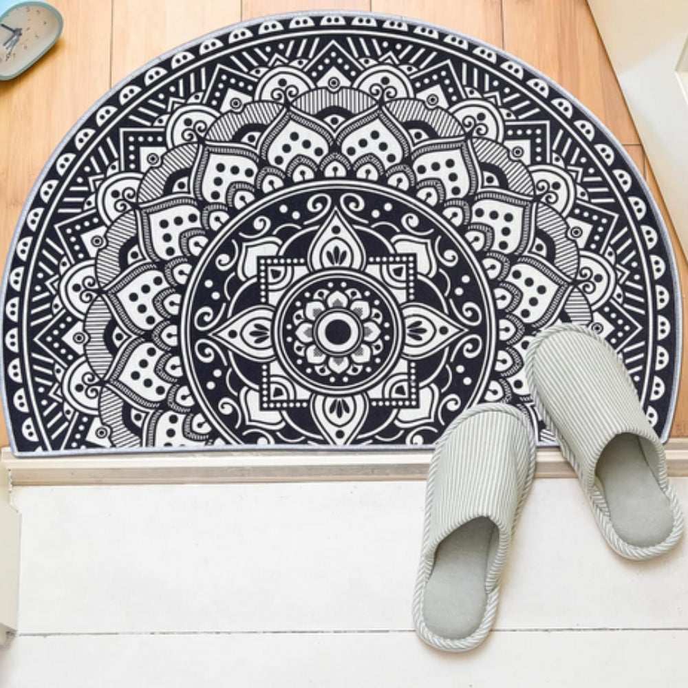 Bohemian Halbkreis Mandala-Teppich