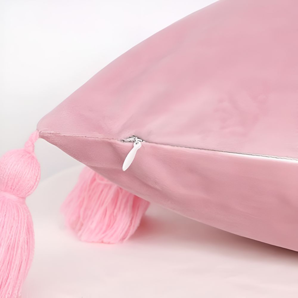 Boho Pompon Kissenbezug