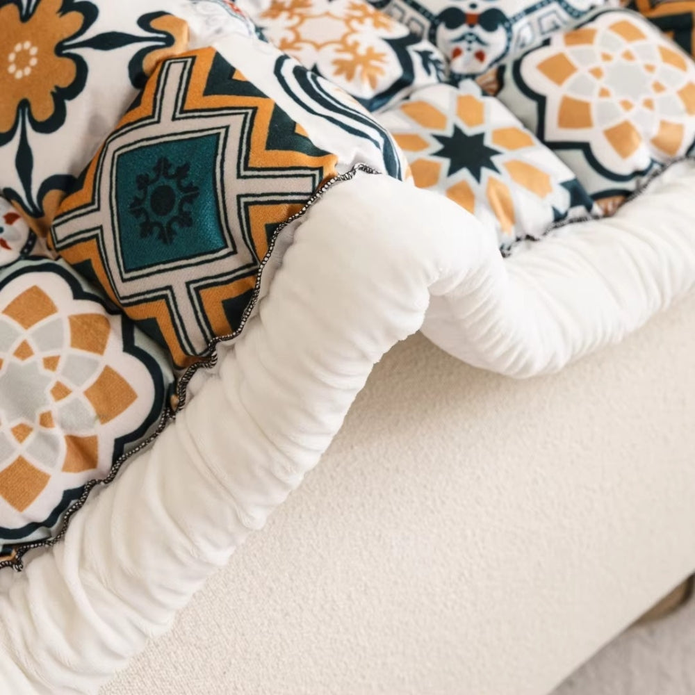Funda de sofá acolchada con estampado bohemio