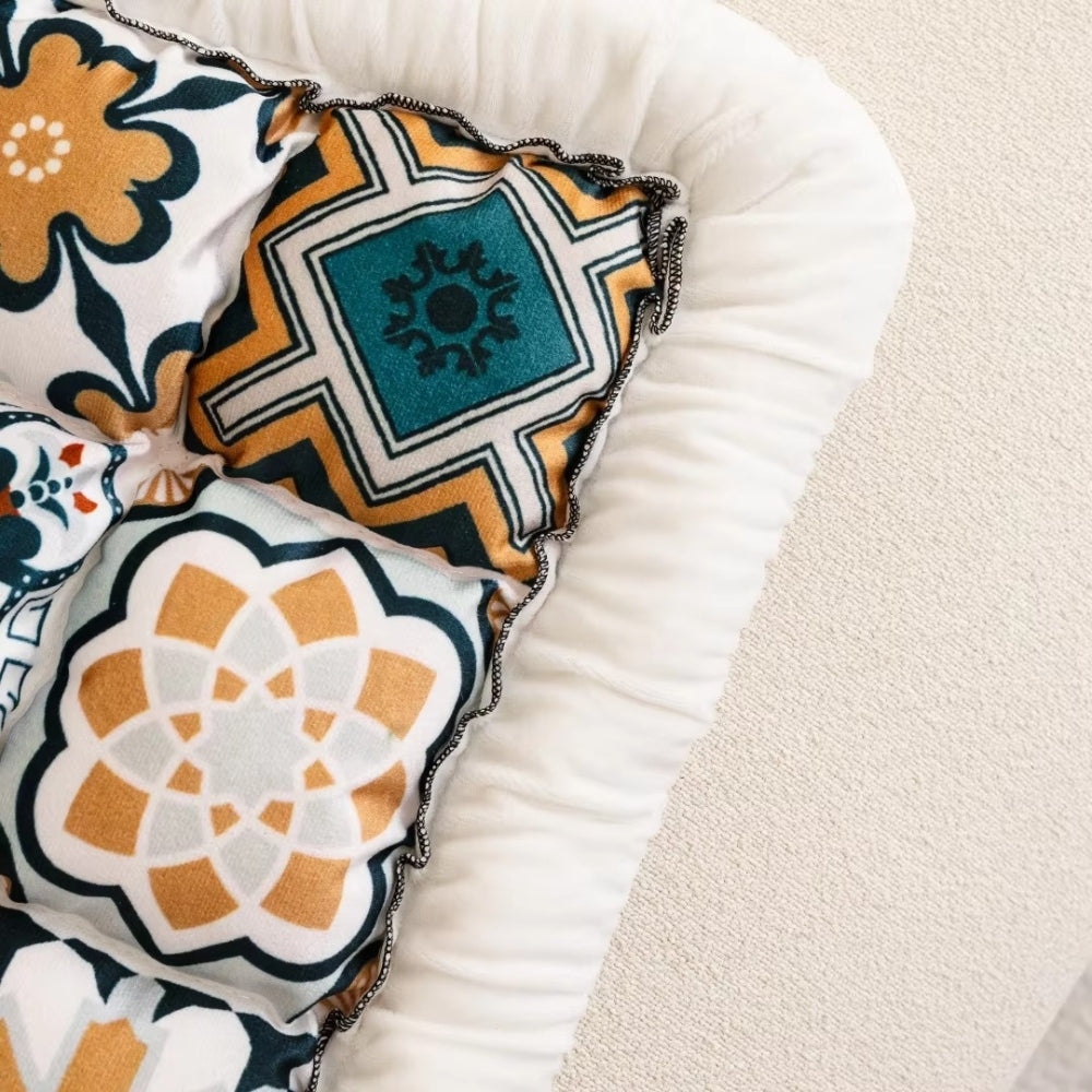 Funda de sofá acolchada con estampado bohemio
