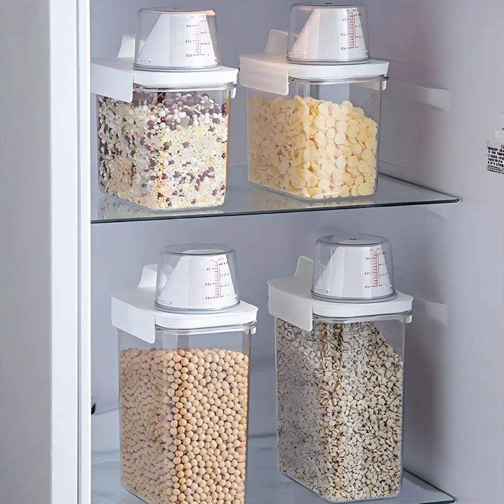 Klarer Organizer für Müsli und Getreide