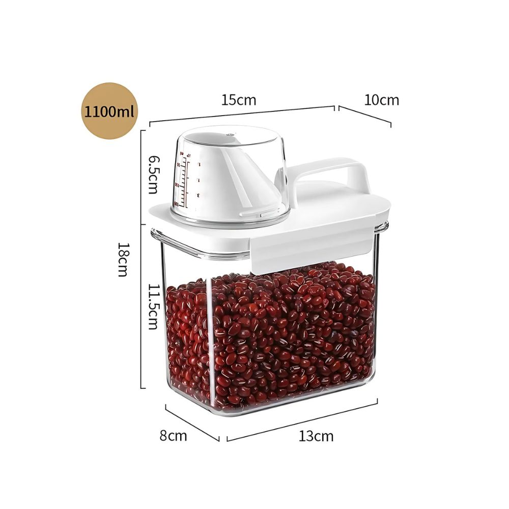 Klarer Organizer für Müsli und Getreide