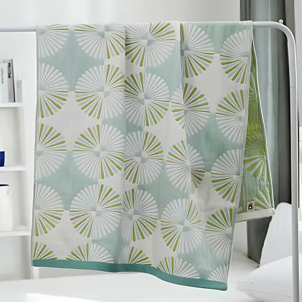 Dahlia Blossom Cotton Bath Towel