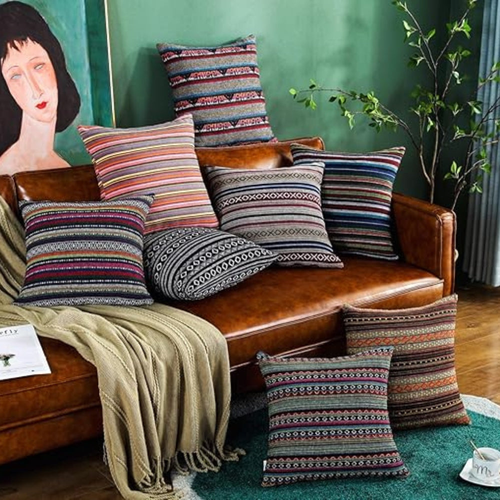 Ethnischer Boho Geometrischer Kissenbezug