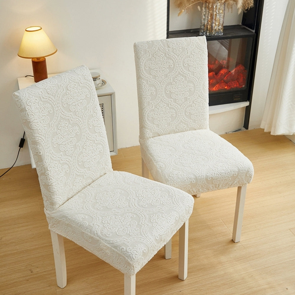 Funda elegante de asiento para silla Evona jacquard