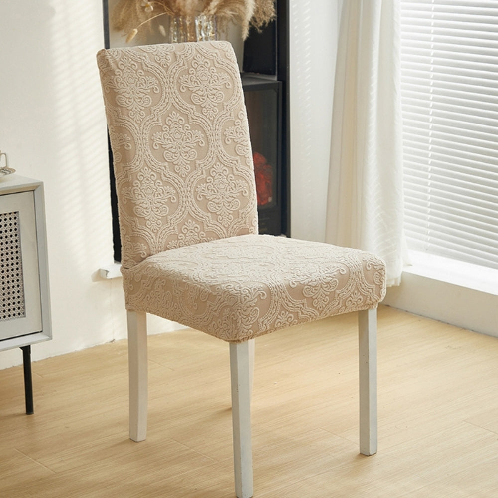 Funda elegante de asiento para silla Evona jacquard