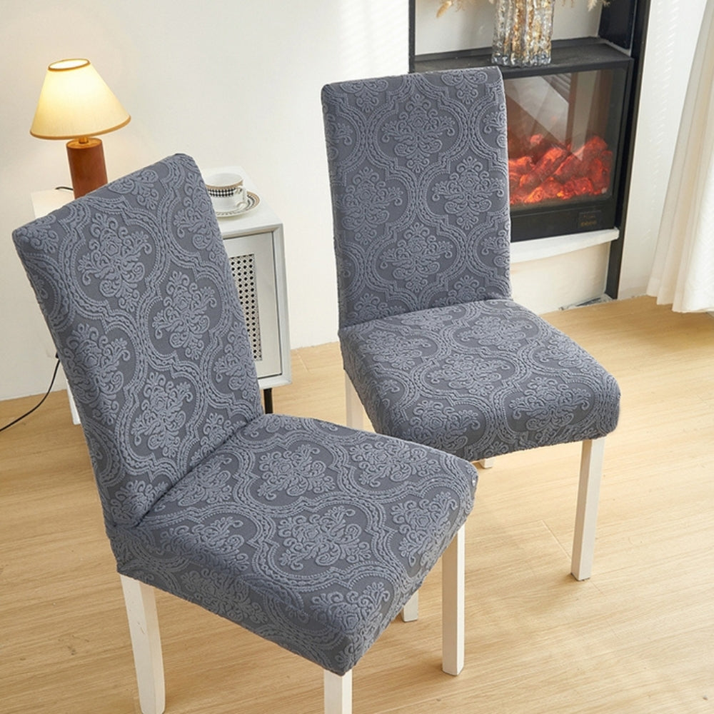 Funda elegante de asiento para silla Evona jacquard