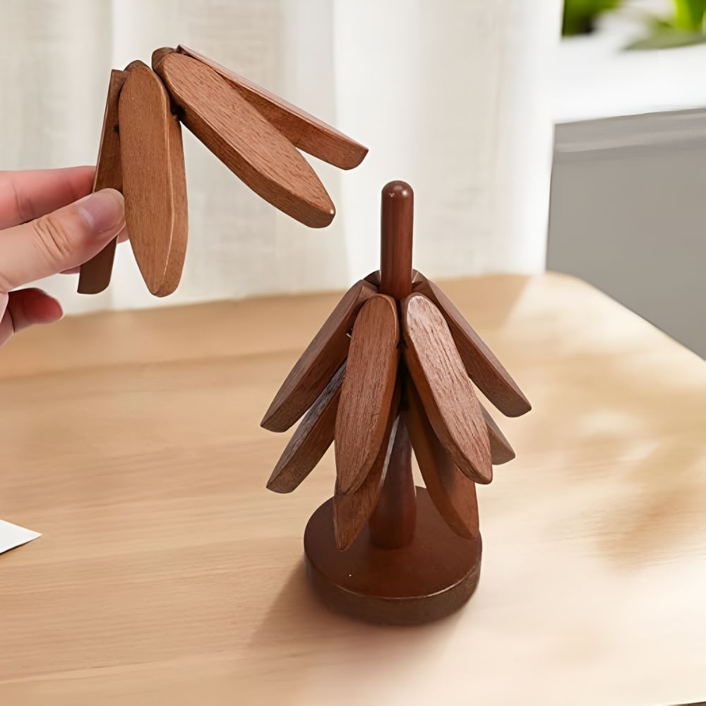 Salvamanteles plegables de madera | Set de 3 piezas