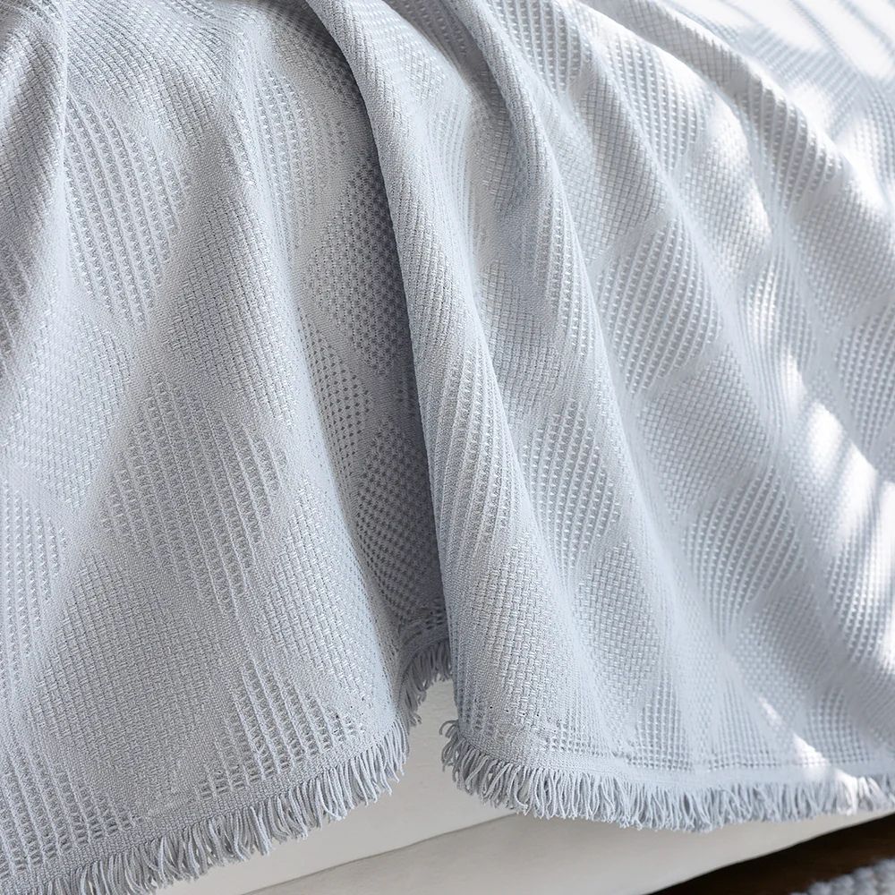 Diamond Grid Chenille Couch Cover