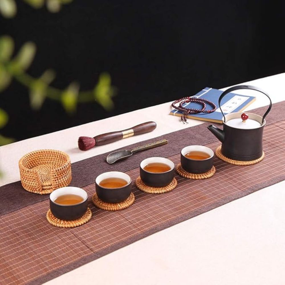 Posavasos Artesanal de Ratán | Set de 6 piezas