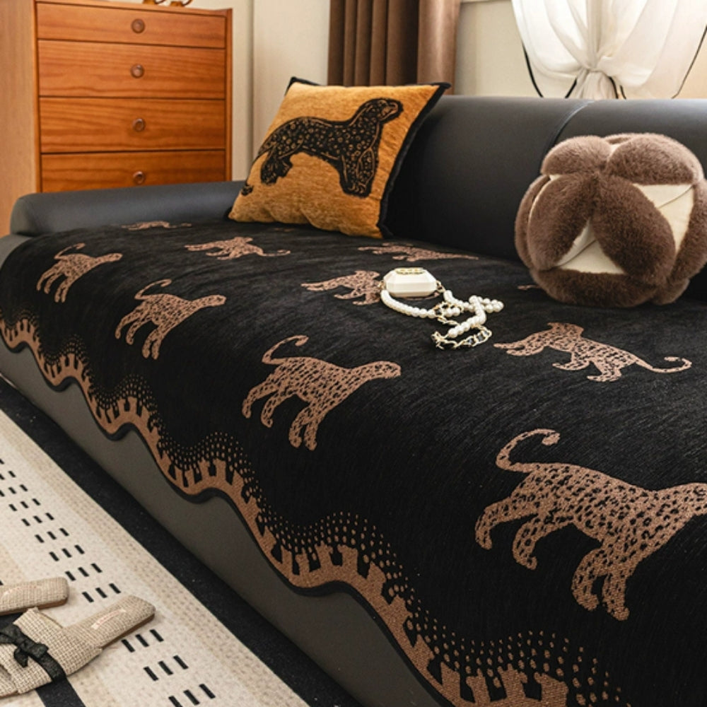 Funda de sofá antideslizante León ondulado