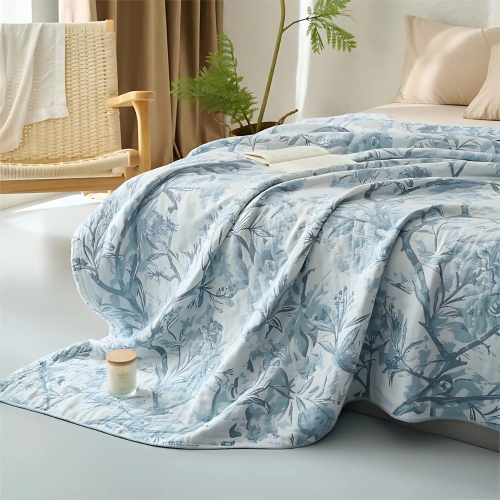 Manta Floral de Algodón para Todas las Estaciones Mirel