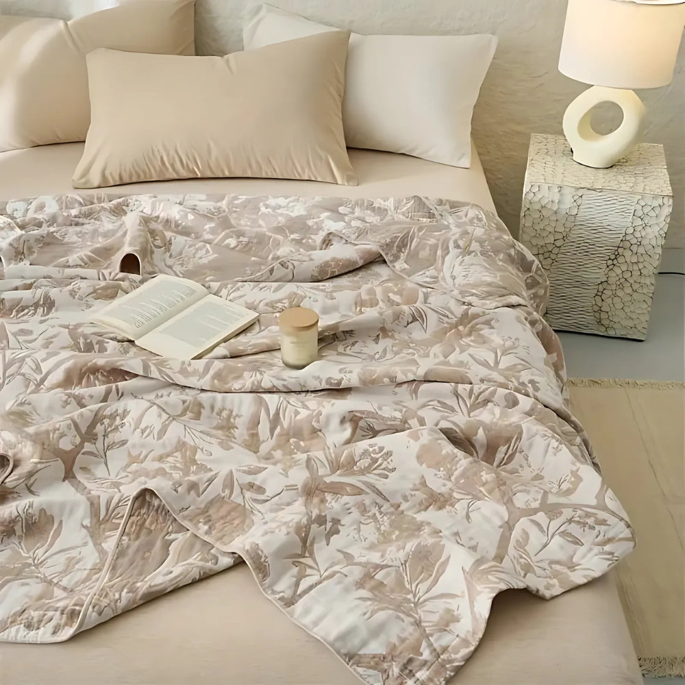 Manta Floral de Algodón para Todas las Estaciones Mirel