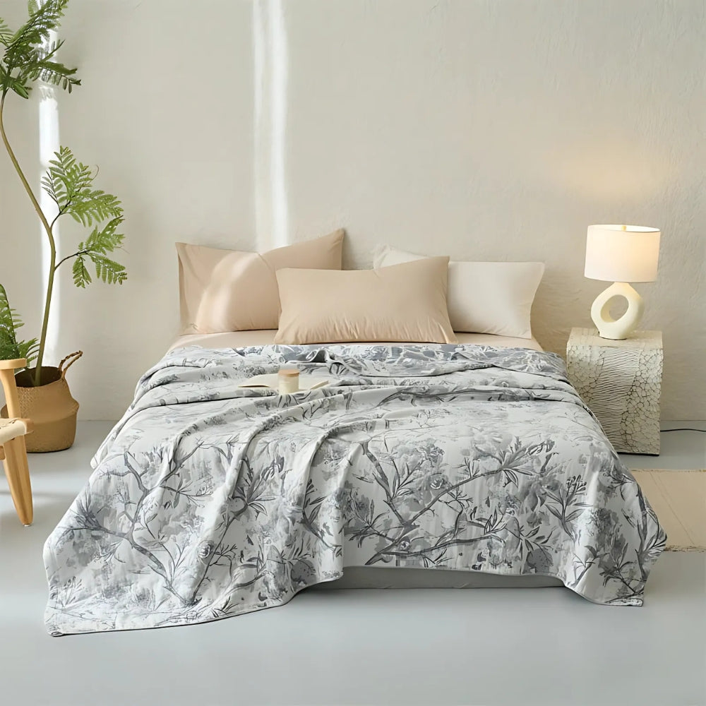 Manta Floral de Algodón para Todas las Estaciones Mirel