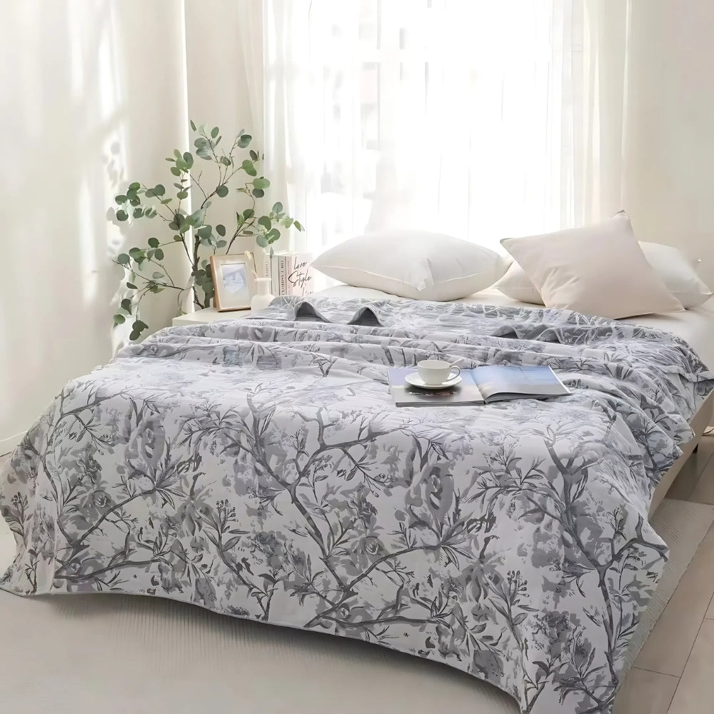 Manta Floral de Algodón para Todas las Estaciones Mirel