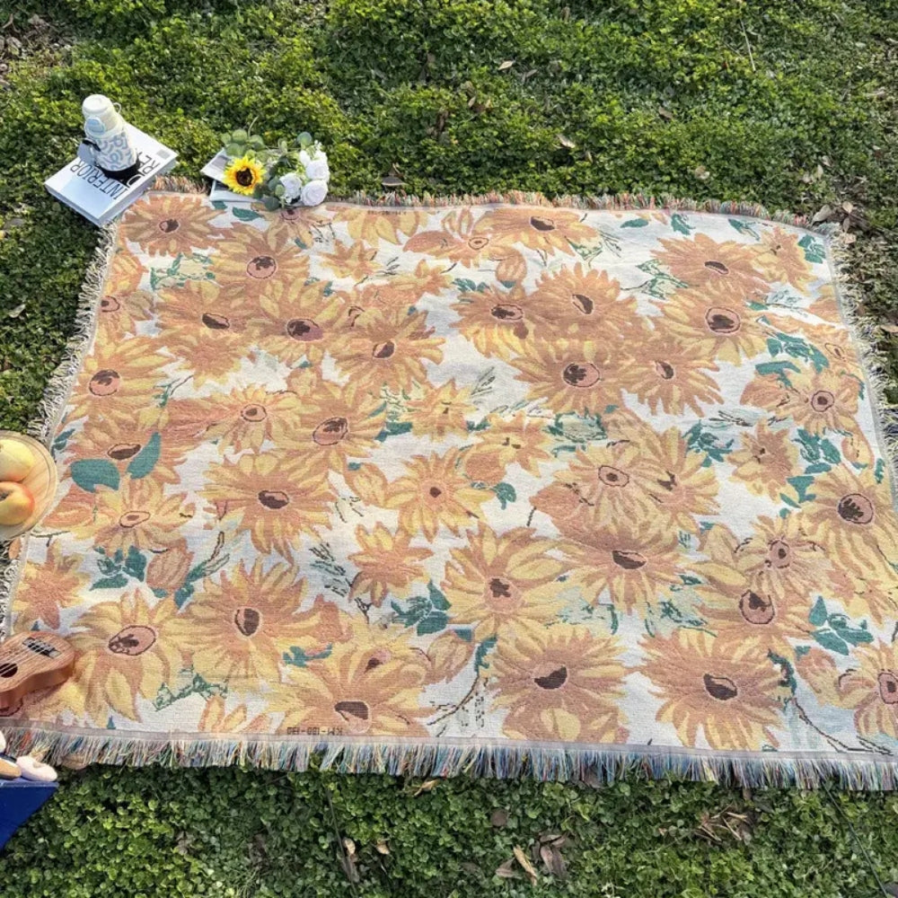 Sonnenblumen Outdoor Picknickdecke