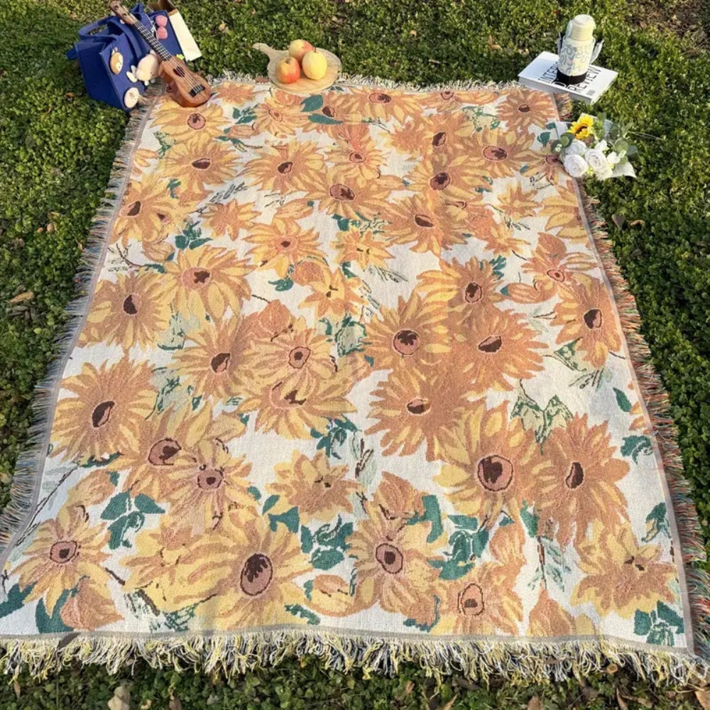 Sonnenblumen Outdoor Picknickdecke